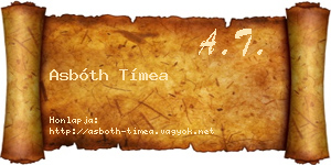 Asbóth Tímea névjegykártya