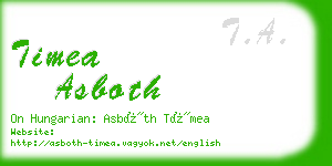 timea asboth business card